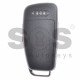 OEM Flip Key for Audi Q2 Buttons:3+1 / Frequency: 315MHz / Transponder: Megamos Crypto/ 128-bit/ AES / Blade signature: HU162T / Part No: 81A837220E / Keyless Go
