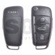OEM Flip Key for Audi A3 Buttons:3+1 / Frequency: 315MHz / Transponder: Megamos AES / Blade signature: HU162T / Immobiliser System: MQB / Part No: 8V0 837 220E / Keyless Go