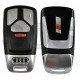 OEM Smart Key for Audi Buttons:3+1P / Frequency:433 MHz / Transponder:Newest / Blade signature:HU162T /  Part No: 4M0.959.754.BA; 4M0.959.754.BD; 8W0.959.754.CD /  Keyless GO