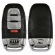 OEM Smart Key for Audi Buttons:3+1P / Frequency: 315MHz / Transponder: HITAG Audi/ PCF7945 / Blade signature:HU66 / Immobiliser System:BCM / Part No: 8K0 959 754B / Keyless GO
