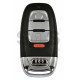 Smart Key for Audi Buttons:3+1P / Frequency: 315MHz / Transponder: HITAG Audi/ PCF7945 / Blade signature:HU66 / Immobiliser System:BCM / Part No: 8K0 959 754B / Keyless GO
