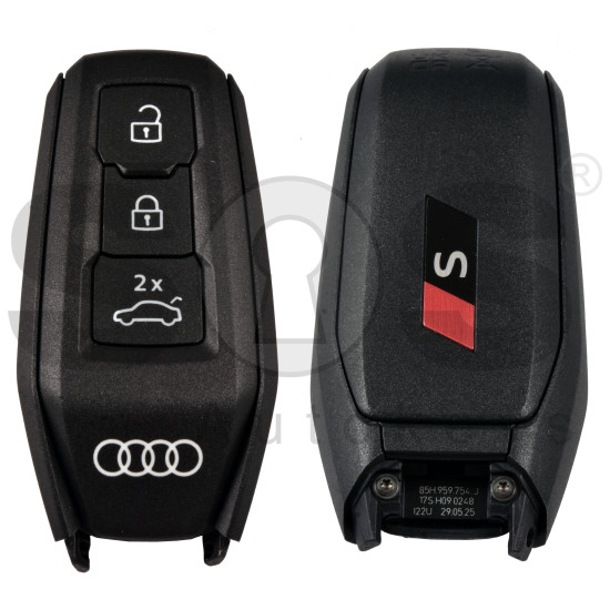 OEM Smart Key for Audi S 2025+ Buttons: 3  / Frequency: 434MHz / Transponder : 5D / NCF295 LOCKED  / Part No: 85H959754J / 85H 959 754 J/ Keyless Go /  
