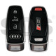 OEM Smart Key for Audi RS 2017+ Buttons: 3+1 / Frequency: 433MHz /  Transponder: MLB CHIP LOCKED / Part No: 4M0 959 754 BC / 4M0959754BC / Keyless Go /  