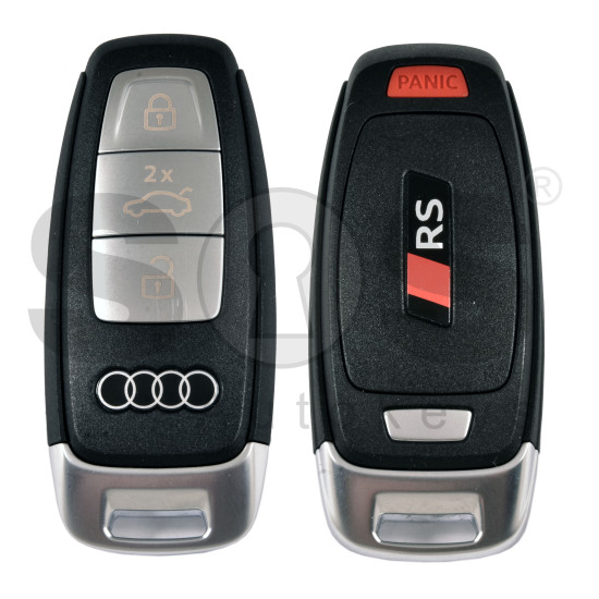 OEM Smart Key for Audi  RS Buttons: 3+1 / Frequency: 433MHz /  Transponder: 5D LOCKED CHIP  / Part No:  8Y0.959.754.DD   / Keyless Go /  