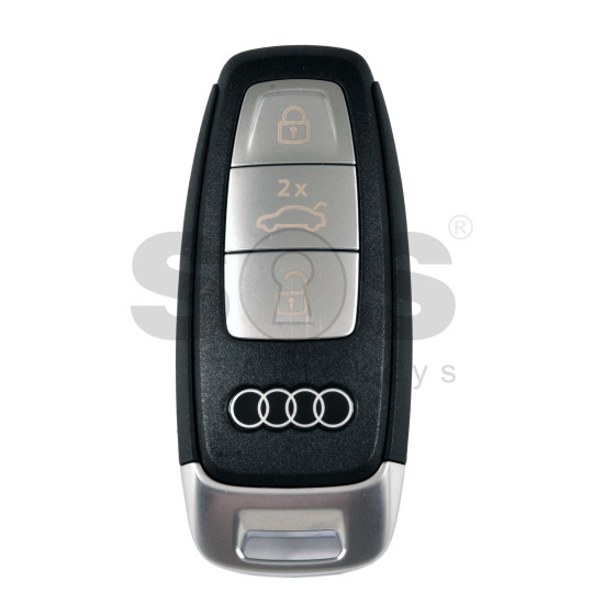 OEM Smart Key for Audi  RS Buttons: 3  / Frequency: 434MHz /  Transponder: 5D LOCKED CHIP  / Part No:  8Y0.959.754.DC   / Keyless Go /  