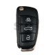 OEM Flip Key for Audi RS Q2    Buttons:3+1 / Frequency:433MHz / Transponder: MEGAMOS 88/ID49   / Blade signature:HU162T /  Part No : 81A 837 220R