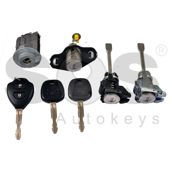OEM Set for Toy COROLLA RAV4 2006+  Buttons:2 / Frequency: 433MHz / Transponder: TIRIS DST80 / SET Part No:  89704-0D241