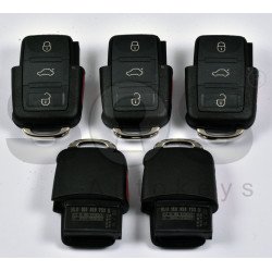 Flip Key for VW Buttons:3+1 / Frequency:315MHz / Transponder:ID48/ ID48CAN / Blade signature:HU66 / Immobiliser System: Dashboard / Part No: 1K0959753H (Remote Only)