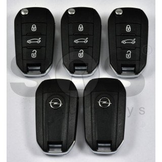 OEM Flip Key for Opel Buttons:3 / Frequency: 433MHz / Transponder: HITAG  128-bit AES / Blade signature: HU83 /Pre-cutted/ / Part No: 02.678.610 /  3641363 / 39084009 / 39084011 / 98 178 596 80