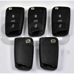 OEM Flip Key for VW POLO/JETTA 2017+ / Buttons:3 / Frequency:434MHz / Transponder: NCF29A1 HITAG PRO/ MQB49 / Blade signature:HU162T / Immobiliser System:MQB / Part No: 2G6 959 752 /  2G6959752