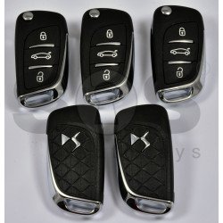 OEM Flip Key for Citroen DS4 Buttons:3 / Frequency:434 MHz / Transponder:PCF 7941 / Blade signature: VA2/ HU83 / Immobiliser System:BCM / Part No: 5FA 010 354-10 / FCC:5FA010354-00