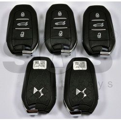 OEM Smart Key for Citroen DS4/DS5 2012+ Buttons:3 / Frequency:434 MHz / Transponder:PCF 7945/7953 / Blade signature:VA2 / Immobiliser System:BCM / Part No: 98004801 ZD / Keyless GO