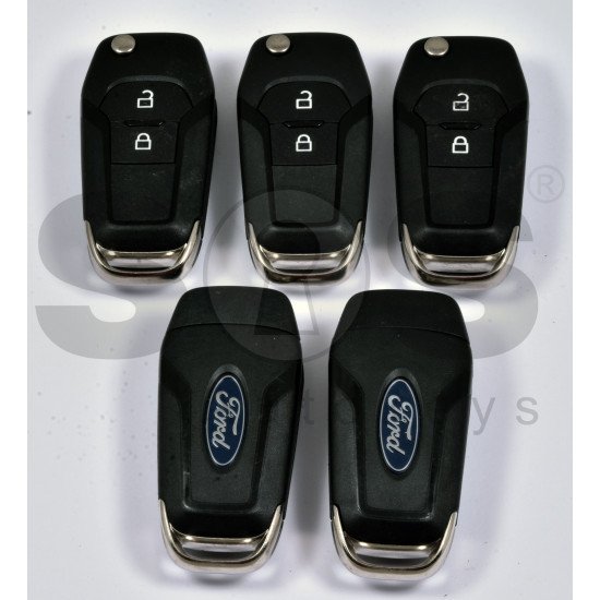 OEM Flip Key for Ford Mondeo 2014+ Buttons:2 / Frequency:434MHz / Transponder:HITAG Pro / Blade signature:HU101 / Part No. 5481521 / 096152-00927 / Newest