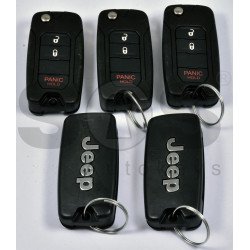 OEM Flip Key for Jeep Buttons:2+1 / Frequency:434 MHz / Transponder:MEGAMOS 88/ AES / Manufacture:TRW  