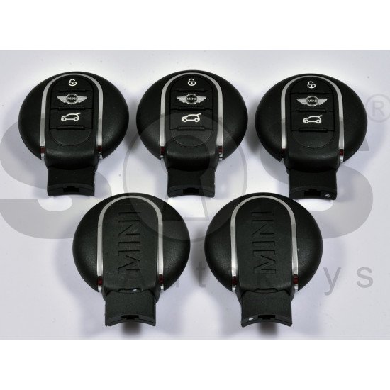 OEM Smart Key for MINI Clubman Buttons:3 / Frequency:434MHz / Transponder:PCF 7953 / Blade signature:HU100R / Immobiliser System:FEM / Part No:9345896-02 / Keyless GO