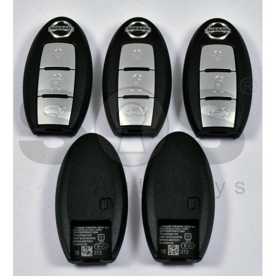 OEM Smart Key for Nissan Qashqai/X-Trail Buttons:3 / Frequency:433MHz / Transponder:HITAG AES / Blade signature:NSN14 / Part No:  285E3-4CB5C