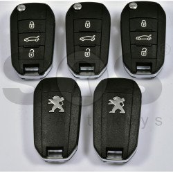 OEM Flip Key for Peugeot 508 2011+ Buttons:3 / Frequency:434 MHz / Transponder:PCF 7941 / Blade signature:HU83 / Immobiliser System:BCM / Part No:6490RL/6490RN / CMIIT ID:2015DJ2893 