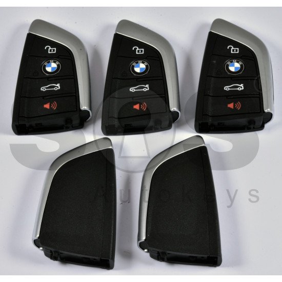 OEM Smart Key for BMW G-Series Buttons:3+1 / Frequency:434 MHz / Transponder:NCF2951/HITAG PRO / Blade signature: HU100R / Part No:N5F-ID2A / 3248A-ID2A / 2901-15-8605 / Manufacture:VALEO / Keyless Go for BDM