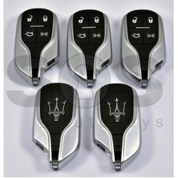 OEM Smart Key for Maserati Buttons:4 / Frequency:433MHz / Transponder:HITAG2/ ID46/ PCF7953 / Blade signature:CY24 / Immobiliser System:BCM / Keyless Go