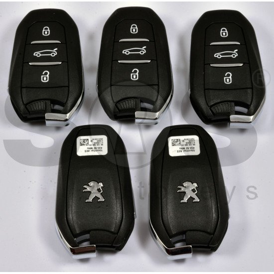 OEM Smart Key for Peugeot Buttons:3 / Frequency:433MHz / Transponder:  PCF 7953 / FCCID: IM2A Blade signature:VA2/HU83 / Immobiliser System:BCM / Part No: 98 105 588 ZD / 98105588ZD / Keyless Go 