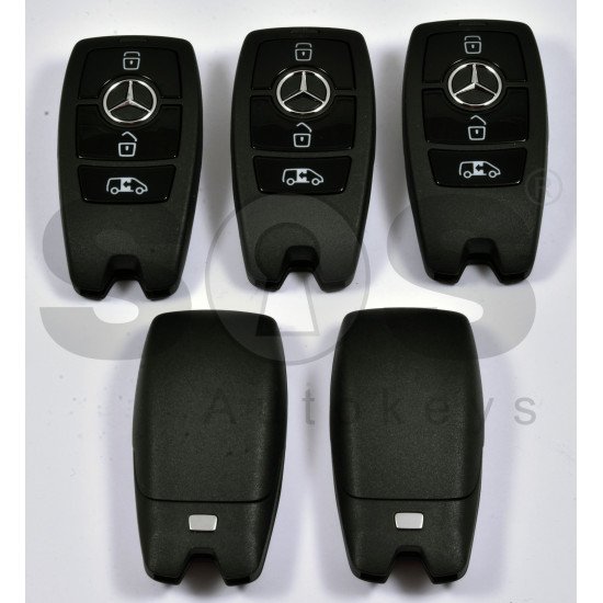 OEM Smart Key Mercedes Sprinter W907 Buttons:3 / Frequency: 433.92MHz / Manufacture: HELLA / Part No: A9079058606 / Keyless Go