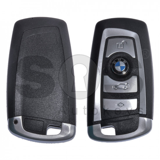 Smart Key for BMW F-Series Buttons:4 / Frequency: 433MHz / Transponder: HITAG PRO / Blade signature: HU100R / Immobiliser System: CAS4/ FEM / Keyless Go
