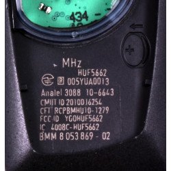 OEM Smart Key for BMW F-Series Buttons:3 / Frequency: 434 MHz / Transponder: HITAG PRO / Blade signature: HU100R / Part No:8053869-02/Immobiliser System: EWS 5 / CAS 4 / CAS 4+ / Keyless Go
