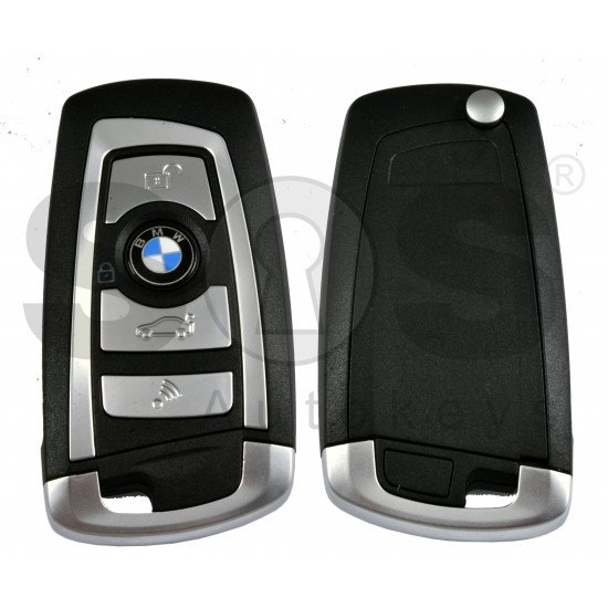 Flip Key for BMW 5series Buttons:3 / Frequency:315 MHz /Transponder : PCF7945 /  Blade signature:HU92 / CAS2