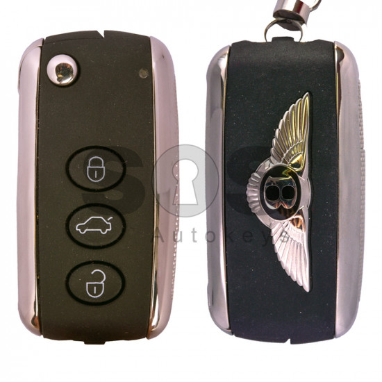OEM Flip Key for Bentley Buttons:3 / Frequency:315MHz / Transponder:PCF 7943 / Blade signature:HU66 / Immobiliser System:Kessy / Keyless Go