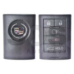 OEM Smart Key for Cadillac Buttons:5 / Frequency: 434MHz / Transponder: PCF 7952 / Blade signature:HU100 / Manufacturer: Hella / Keyless Go (Automatic Start)