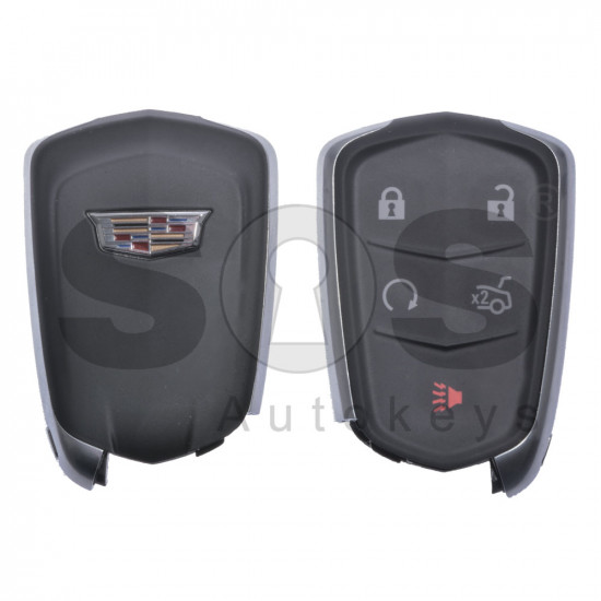 OEM Smart Key for Cadillac Proximity Buttons:4+1 / Frequency: 315MHz / Transponder: HITAG2/ ID46/ PCF 7937E / Blade signature:HU100 / FCC ID: HYQ2AB / Keyless Go (Automatic Start)