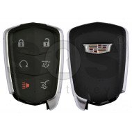 OEM Smart Key for Cadillac Buttons:5+1 / Frequency: 433 MHz / Transponder: HITAG2/ ID46/ PCF7937E / Blade signature: HU100 / Part No: 13598516A / Keyless Go (Automatic Start)