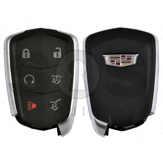 OEM Smart Key for Cadillac Buttons:5+1 / Frequency: 433 MHz / Transponder: HITAG2/ ID46/ PCF7937E / Blade signature: HU100 / Part No: 13598516A / Keyless Go (Automatic Start)