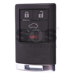 OEM Smart Key for Cadillac Buttons:4 / Frequency:433MHz / Transponder:PCF 7952 / Blade signature:HU100 / Part No:9259721-02/TIK-CAD-32 / Keyless Go