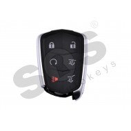 OEM Smart Key for Cadillac Buttons:5+1 / Frequency: 315 MHz / Transponder: HITAG2/ ID46/ PCF7937E / Blade signature: HU100 / Part No: 13580812 / Keyless Go (Automatic Start)