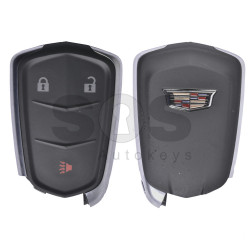 OEM Smart Key for Cadillac Buttons:3 / Frequency:433MHz / Transponder:PCF 7937E / FCC ID:HYQ2EB / Blade signature:HU100 / Keyless Go