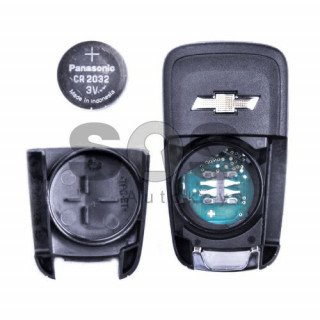 Oem Flip Key For Chevrolet Cruze Buttons:3 / Frequency:433Mhz / Transponder:pcf 7937 / Blade Signature:hu100 /
