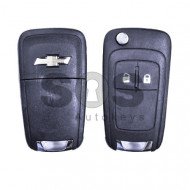OEM Flip Key for Chevrolet Cruze Buttons:2 / Frequency:433MHz / Transponder:PCF Type E/HITAG 2/ID46 / Part No:GM13587613 / Blade signature:HU100 / Immobiliser System:BCM / Keyless Go