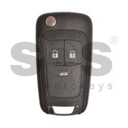 OEM  Flip Key for Chevrolet Buttons:3 / Frequency:315 MHz /Transponder:HITAG2/ID46 / Blade signature:HU100 / Immobiliser System:BCM / Part No:13500317/13500217 / Keyless GO