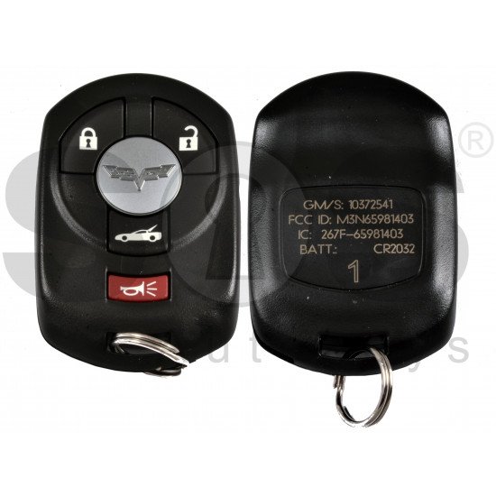 OEM Smart Key for Chevrolet Corvette 2005-2007/  Buttons:3+1 / Transponder: PCF7952/HITAG2 / Frequency:315MHz / Part No : 10372541	/ Keyless Go