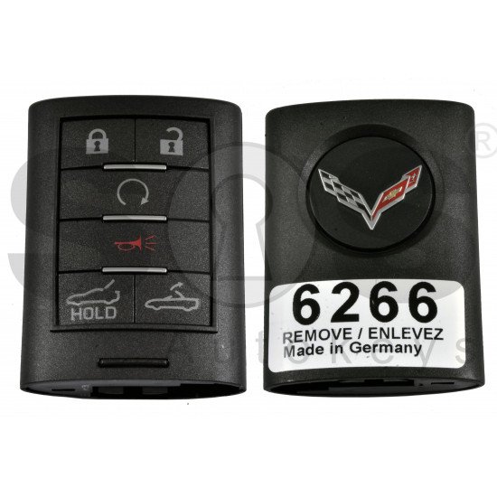 OEM Smart Key for Chevrolet Corvette Convertible  Buttons:5+1 / Transponder: / Frequency:434MHz / Part No : 22816266  / Keyless Go / Automatic Start 