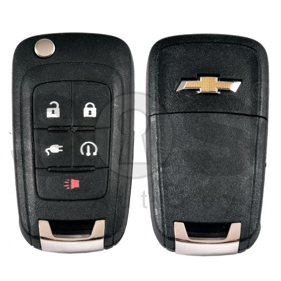 OEM Flip Key for Chevrolet VOLT 2011-2015 Buttons:4+1 / Frequency:433MHz / Transponder:PCF7952E/NCF297/HITAG2  / Part No:GM22923868 / Keyless go