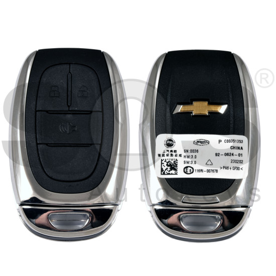 OEM Smart Key for Chevrolet /Buttons:3 / Transponder: PCF7952/HITAG 3 / / Keyless Go OEM Smart Key for Chevrolet /Buttons:3 / Transponder: PCF7952/HITAG 3 / / Keyless Go