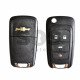 OEM Flip Key for Chevrolet Buttons:3+1 / Frequency:433MHz / Transponder:PCF Type E/HITAG2/ID 46 / Part No:135 848 48 / Blade signature:HU100 / Immobiliser System:BCM / Keyless GO