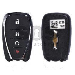 OEM Smart Key for Chevrolet Malibu Buttons:3+1 / Transponder:PCF 7937E / Frequency:434MHz / Blade signature:HU100 / Immobiliser System:BCM / Keyless Go (Automatic Start)