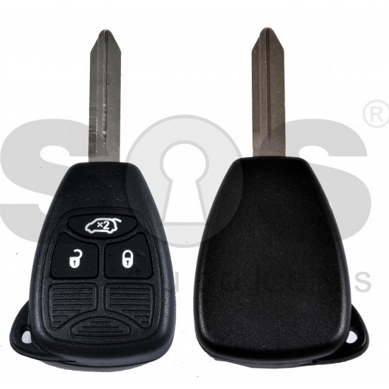 Regular Key for Jeep/ Dodge/ Chrysler  Buttons:3 / Frequency:433MHz / Transponder:PCF 7941 / HITAG2 / Blade signature:CY24  / No Logo 