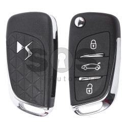 OEM Flip Key for Citroen DS4 Buttons:3 / Frequency:434 MHz / Transponder:PCF 7941 / Blade signature: VA2/ HU83 / Immobiliser System:BCM / Part No: 5FA 010 354-10 / FCC:5FA010354-00