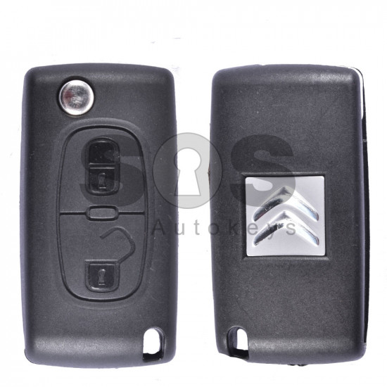 OEM Flip Key for Citroen Buttons:2 / Frequency:433MHz / Transponder:PCF 7941 A / Blade signature:VA2 / Immobiliser System:BCM / Part No: 187453