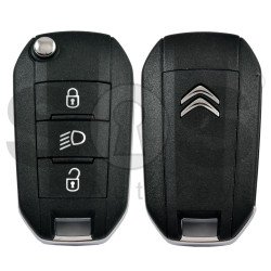OEM Flip Key for Citroen Buttons:3 / Frequency:434 MHz / Transponder:HITAG AES / Blade signature:HU 83 / Part No : 98 098 210 77/9809821077/1617021580
