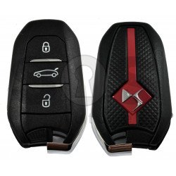 OEM Smart Key for Citroen DS 7 Buttons:3 / Frequency: 434 MHz / Transponder: HITAG AES / NCF29A / Blade signature: VA2 / Part No: 9840153080 / 9834123180 / Keyless GO / Red